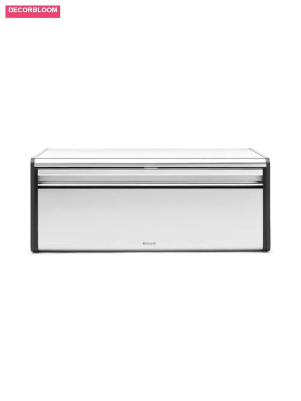 Brabantia Large Rectangular Metal Bread Box, Front Opening, Wall-Mountable,